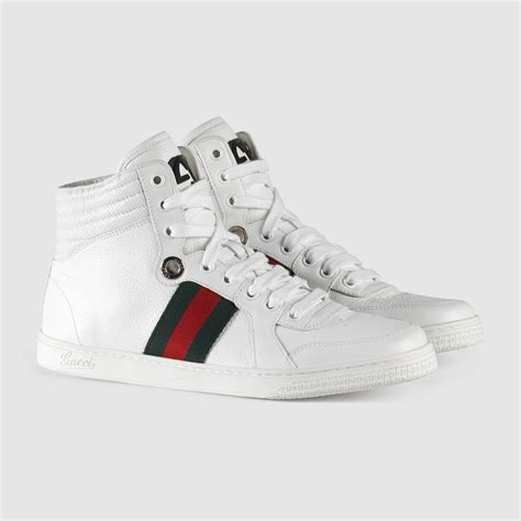 gucci women's white sneakers|Gucci sneakers women high top.